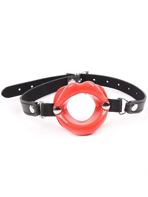 Kırmızı Renk Silikon Dudaklı Ağız Topu – Konforlu ve Şık BDSM Aksesuarı