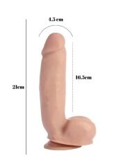 Sensualism 21 cm Kıkırdaklı Gerçekçi Dildo | Sert Vantuzlu Realistik Penis