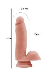 Sex Lure 17.5 cm Kıkırdaklı Gerçekçi Dildo | Kompakt Vantuzlu Sert Penis
