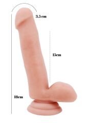 Philander 18 cm Kıkırdaklı Gerçekçi Dildo | Sert Yapılı Vantuzlu Penis Modeli