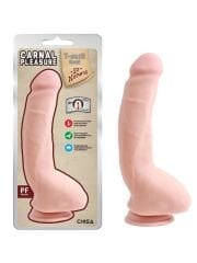 Carnal Pleasure 23.5 cm Kıkırdaklı Gerçekçi Dildo | Dev Boy Sert Vantuzlu Penis