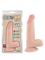 Dick Beats 18 cm Kıkırdaklı Gerçekçi Dildo | Vantuzlu Sert ve Gerçek Penis