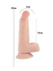 Dick Beats 18 cm Kıkırdaklı Gerçekçi Dildo | Vantuzlu Sert ve Gerçek Penis