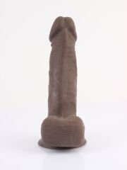 Dick Beats Melez 18 cm Kıkırdaklı Gerçekçi Dildo | Vantuzlu Yarı Siyah Yarı Ten Penis