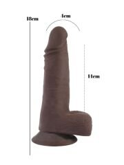 Dick Beats Melez 18 cm Kıkırdaklı Gerçekçi Dildo | Vantuzlu Yarı Siyah Yarı Ten Penis