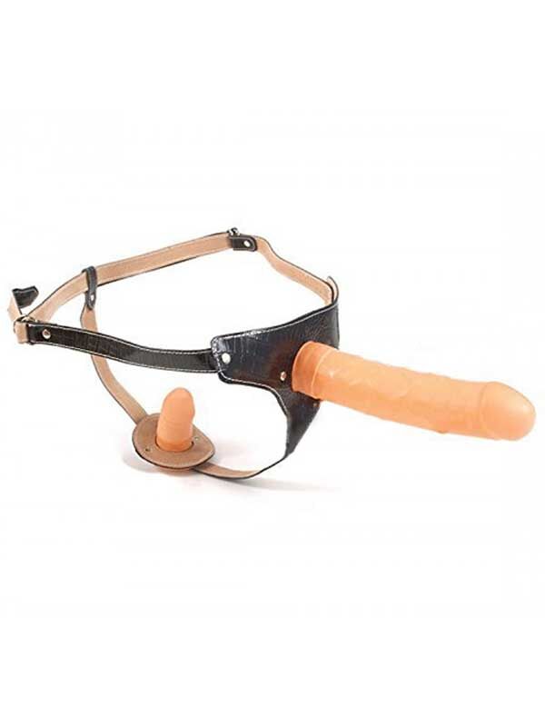 Lesbian Lover Çift Taraflı Belden Bağlamalı Protez Penis Ten | Çift Kullanımlı, Gerçekçi, Strap-On Set