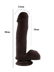Philander Melez 18 cm Kıkırdaklı Gerçekçi Dildo - Bükülebilir ve Etkileyici Doğal Tasarım