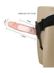 Censan 7,5 cm Dolgulu İçi Boş Titreşimli Protez Strapon