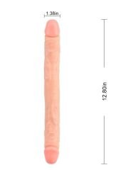 Ballsy Super Cock Ladybro Love Çift Taraflı Realistik Dildo - Et Dokulu ve Gerçekçi Tasarım