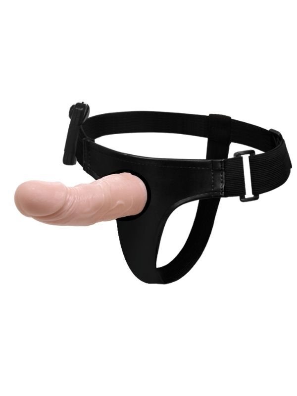 Censan 6 cm Dolgulu İçi Boş Titreşimli Belden Bağlamalı Straplon Kumandalı Vibratör