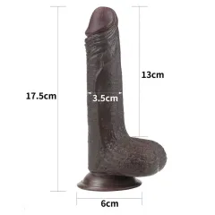 LoveToy Sliding 17.5 Cm. Çift Katmanlı Zenci Dildo