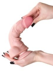 My Babe Kıkırdaklı Deri Katmanlı 20.5 cm Dildo | Gerçekçi ve Sert Yapılı Penis