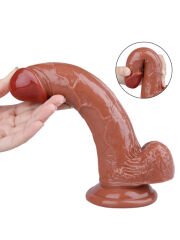 Noctis 20 cm Kahverengi Realistik Dildo | Vantuzlu Gerçekçi Penis