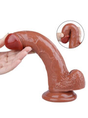 Noctis 20 cm Kahverengi Realistik Dildo | Vantuzlu Gerçekçi Penis