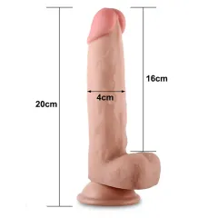 LoveToy Sliding 20 Cm. Çift Katmanlı Dildo