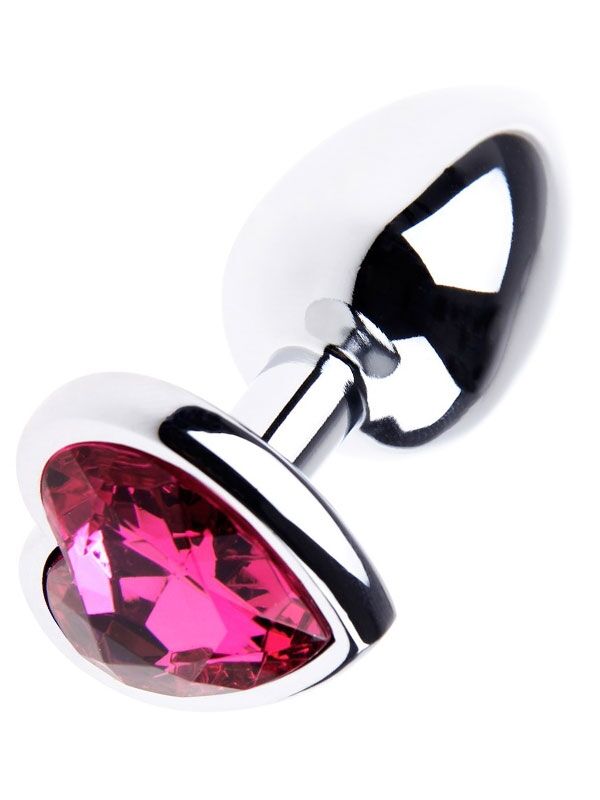 Kalp Mücevherli Çelik Anal Plug Medium | Taşlı, Metal ve Orta Seviye Şık Oyuncak