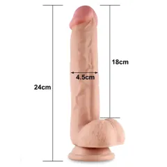 LoveToy Sliding 24 Cm. Çift Katmanlı Dildo