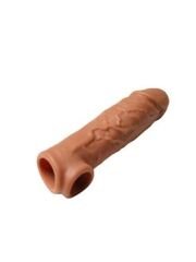 Penextender Testis Geçişli Realistik Penis Kılıfı | 15 cm Uzatma & Testis Halkası | 724Haz