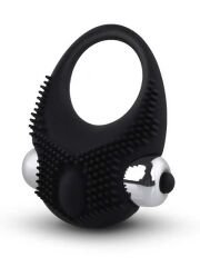Censan Titreşimli Tırtıklı Penis Halkası - Siyah, Güçlü Titreşim