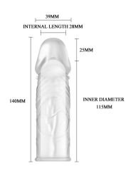 Censan 14cm Saydam 2,5cm Dolgulu Penis Kılıfı