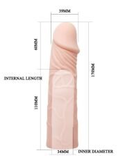 17cm Ten Rengi 6cm Dolgulu Penis Kılıfı