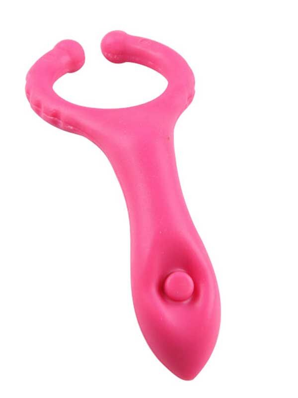 Testis Uyarıcılı Titreşimli Penis Halkası – Pembe