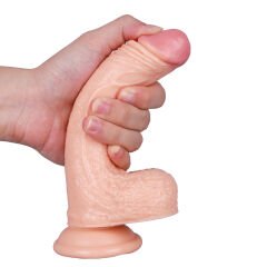 19 cm Ten Rengi Vantuzlu Dildo | Gerçekçi, Damarlı ve Sabitlenebilir Esnek Yapı