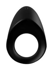 Titreşimli Şarjlı Penis Halkası – Siyah | Manyetik USB & Su Geçirmez Tasarım | 724Haz