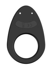 Titreşimli Şarjlı Penis Halkası – Siyah | Manyetik USB & Su Geçirmez Tasarım | 724Haz