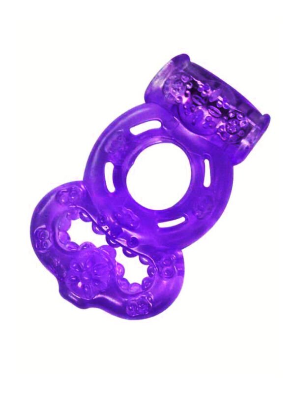 Titreşimli Mor Desenli Penis Halkası