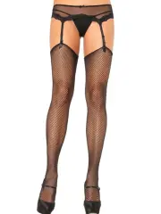 Fileli Jartiyer Çorabı | Siyah, Seksi, Esnek File Tasarım
