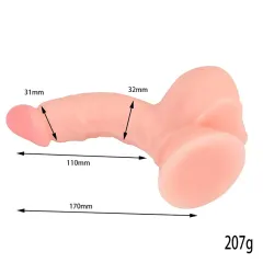 Bent Love 17 cm Maksimum Realistik Dildo – Güçlü Vantuz | 724Haz