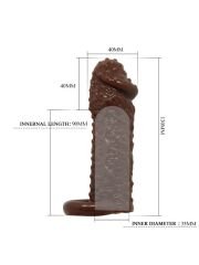 4 cm Uzatmalı Damarlı Penis Kılıfı Esmer