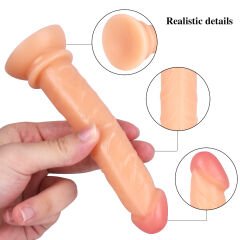 15 cm Testissiz Gerçekçi Anal Dildo | Vantuzlu, Kompakt, Sert Yapı
