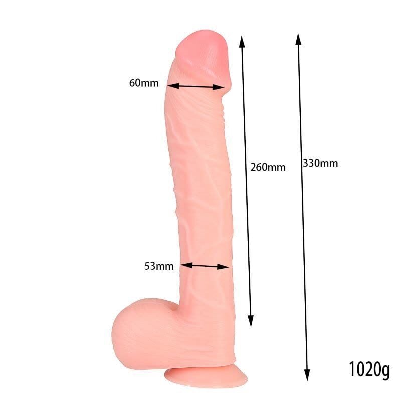 33 cm Realistik Vantuzlu Dildo Penis – Mega Boy | 724Haz