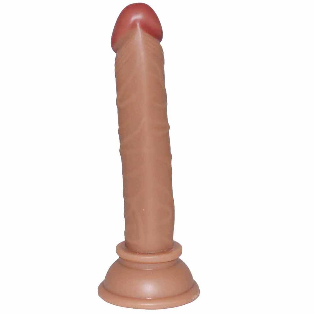 Kahverengi Gerçekçi 15 cm Anal Dildo | Damarlı, Vantuzlu, Sert Yapı