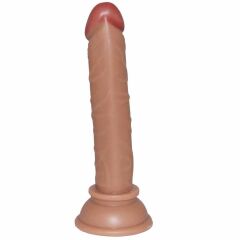Kahverengi Gerçekçi 15 cm Anal Dildo | Damarlı, Vantuzlu, Sert Yapı
