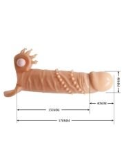 Censan 4 cm Dolgu Uzatmalı Titreşimli Penis Kılıfı