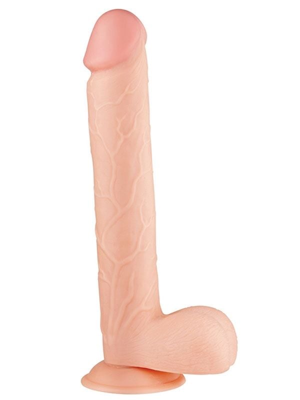 Penis Vantuzlu 28 cm | Silikon, Realistik Doku, Vantuzlu