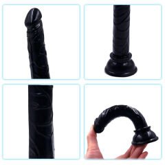 Siyah Gerçekçi 15 cm Anal Dildo | Sert Yapı, Derin Uyarım