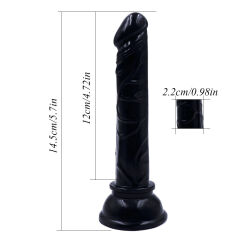 Siyah Gerçekçi 15 cm Anal Dildo | Sert Yapı, Derin Uyarım