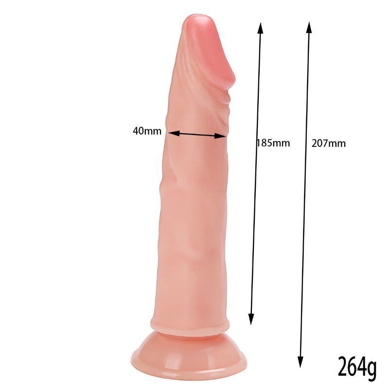 21 cm Gerçekçi Vantuzlu Dildo – Ultra Esnek Silikon | 724Haz