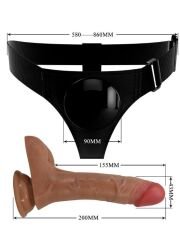 724Haz Oher Fışkırtmalı ve Titreşimli Strapon | Belden Bağlamalı Realistik Dildo Vibratör