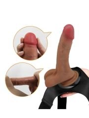 724Haz Oher Fışkırtmalı ve Titreşimli Strapon | Belden Bağlamalı Realistik Dildo Vibratör