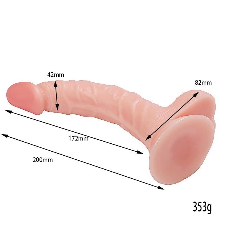Sevindik Medikal 20 cm Realistik Eğik Dildo Penis 