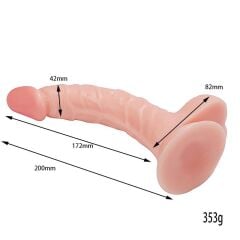 Sevindik Medikal 20 cm Realistik Eğik Dildo Penis 