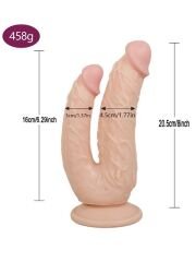 Ten Rengi 20,5 cm Çift Taraflı Dildo | Esnek, Damarlı ve Gerçekçi İki Uçlu Model No: 1075