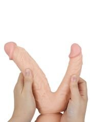 Ten Rengi 20,5 cm Çift Taraflı Dildo | Esnek, Damarlı ve Gerçekçi İki Uçlu Model No: 1075