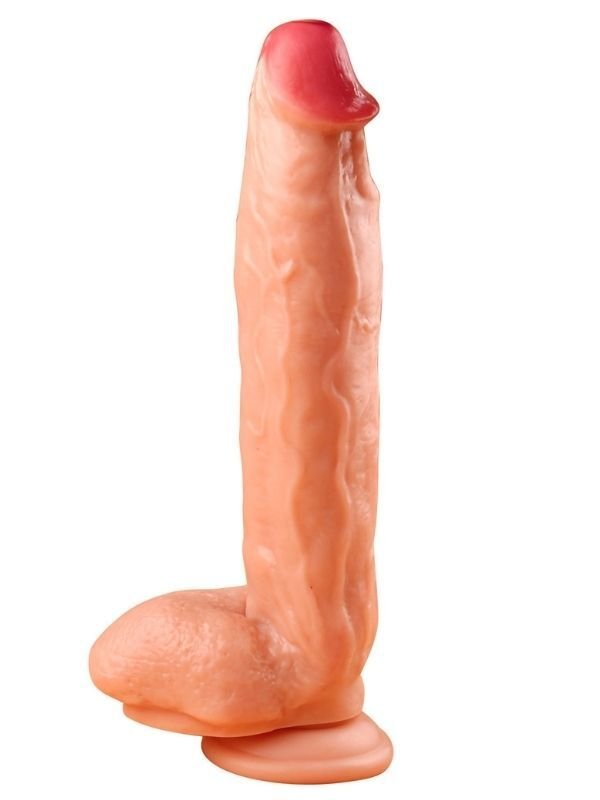 Ten Rengi 32 cm Dildo | Gerçekçi, Esnek ve Damarlı Silikon Model