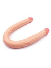 Ten Rengi 55 cm Çift Taraflı Dildo | Gerçekçi, Esnek ve İki Uçlu Fantastik Model